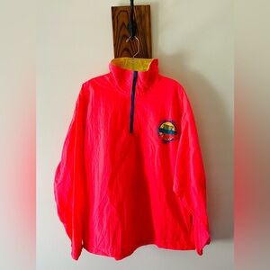Authentic Vintage Vuarnet Neon Pink Windbreaker XL | 80s 90s Oversized Pullover
